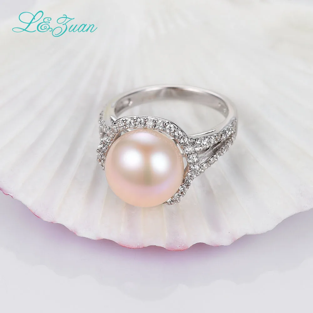 Кольцо из серебра 925 пробы с жемчугом 9 10 мм|gift gifts|gift christmasgift jewelry |