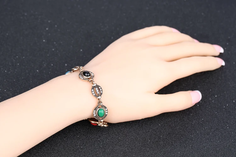 Винтажный браслет для женщин розовое золото овальные полимерные браслеты с