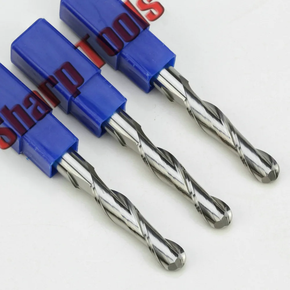 8*35 мм 2 флейты спиральная шаровая Концевая фреза с ЧПУ гравировальные