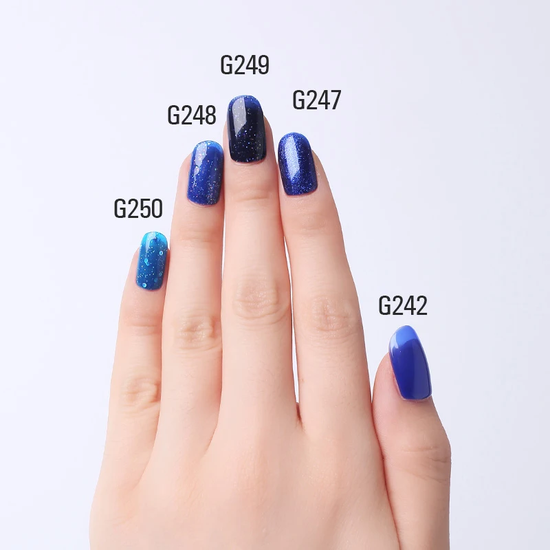 Lucky color Блестящий Голубой Алмазный УФ-Гель-лак для дизайна ногтей Гель-лак