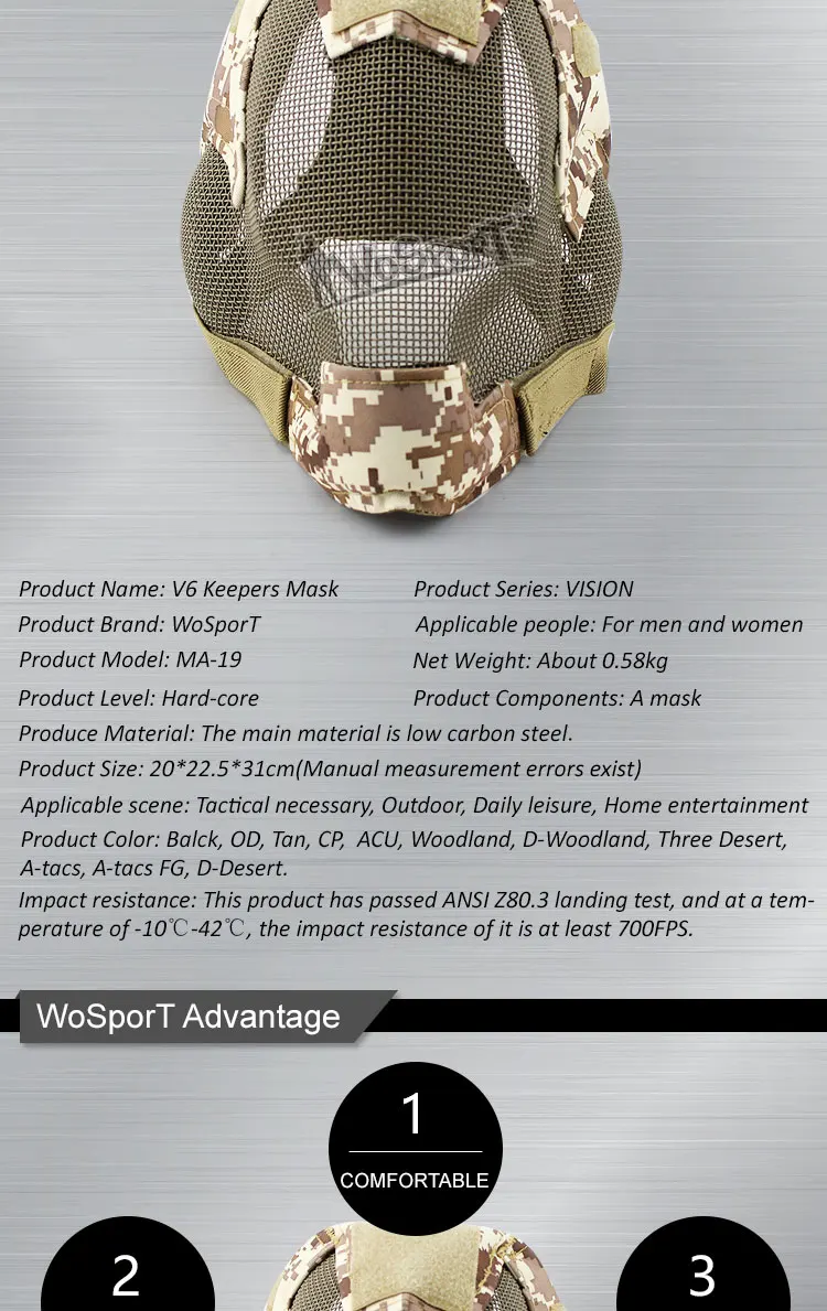 Wosport Paintball Спортивная маска на все лицо обернутая Защитная Военная Тактическая страйкбольная Пейнтбольная защитная сетка стальные маски для лица
