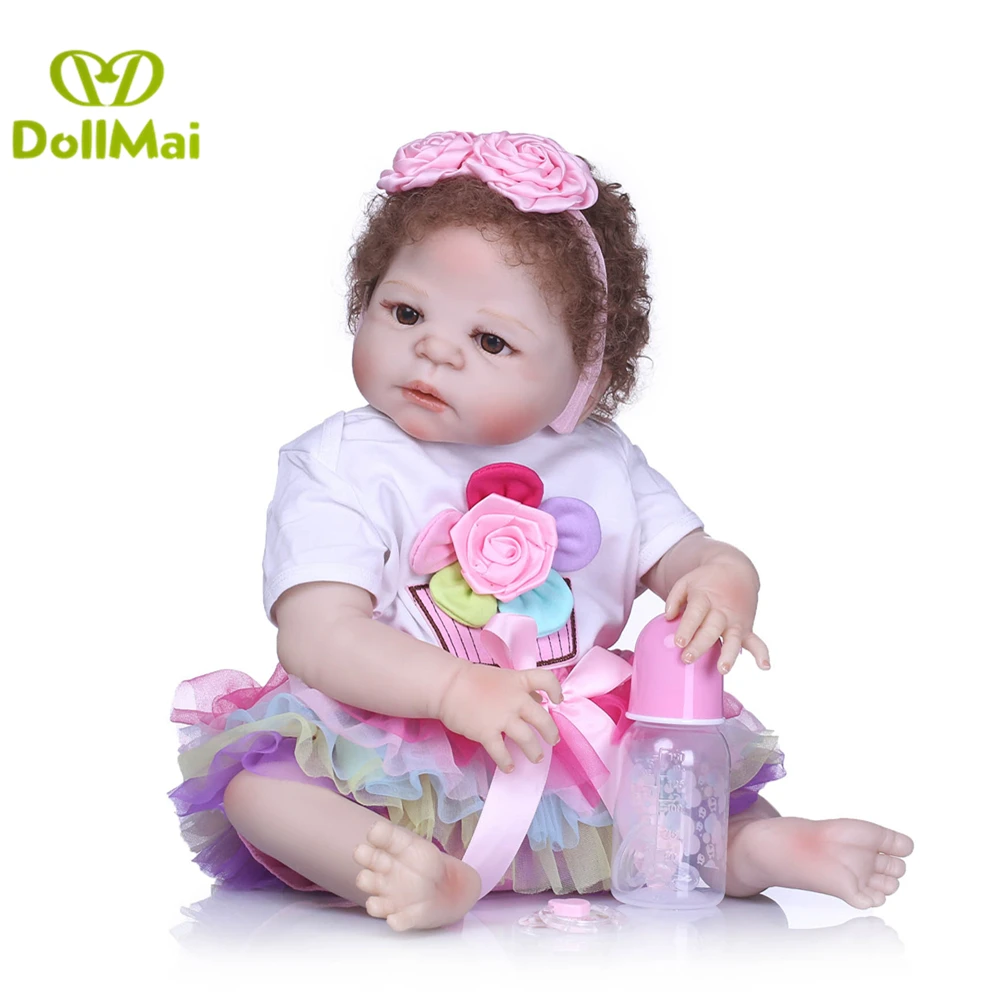 

Кукла реборн DOLLMAI, силиконовая виниловая Кукла-младенец, 22 дюйма 55 см, модная Реалистичная кукла для новорожденных