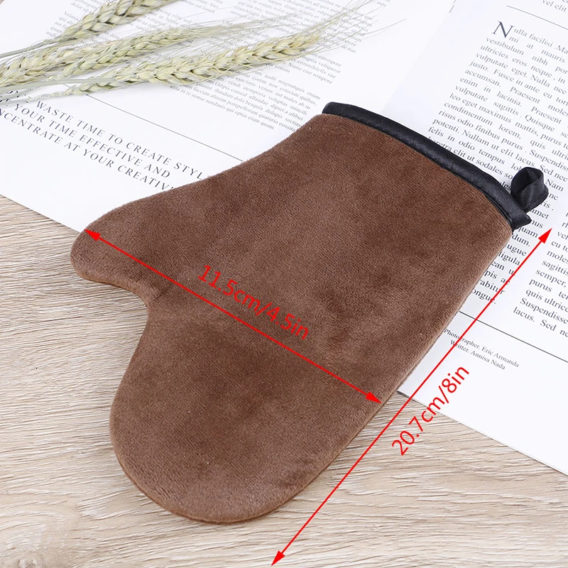 Коричневые перчатки на палец многоразовые для самостоятельного загара