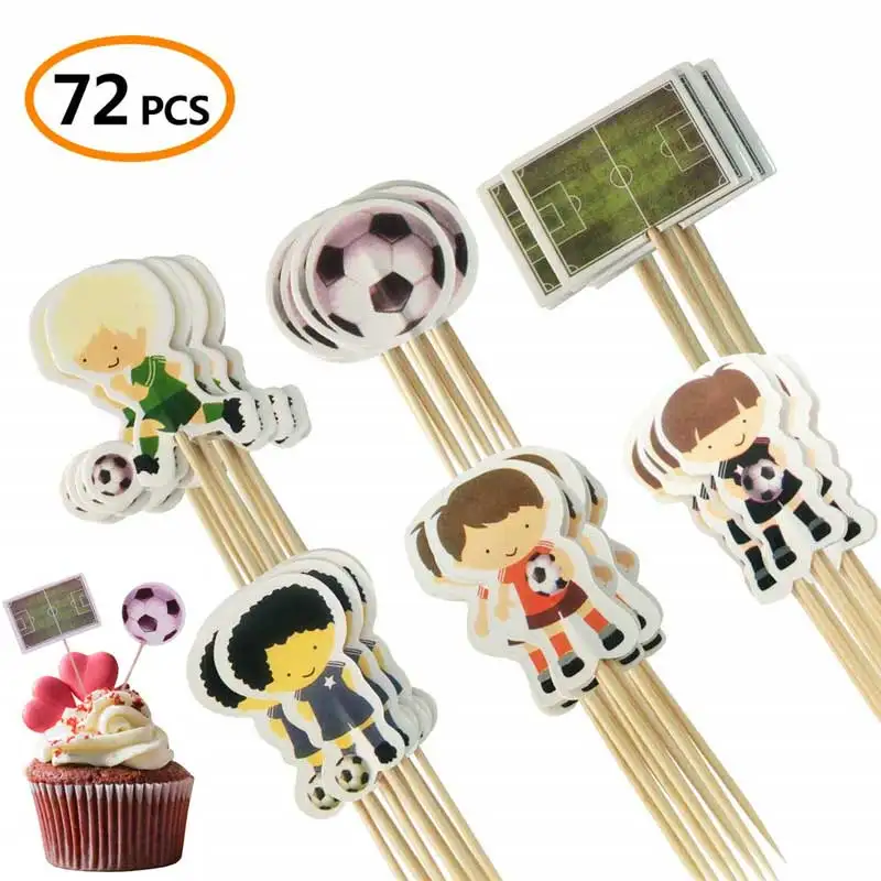 72 шт. детский Топпер для футбола|Товары украшения тортов| |