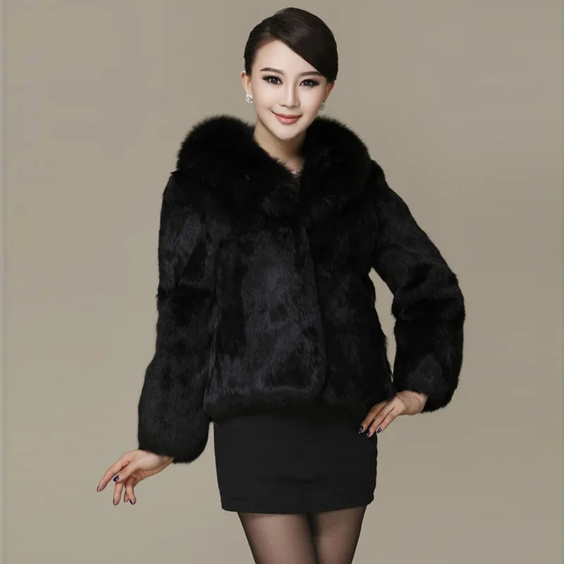 Женское зимнее пальто из искусственного меха лисы с воротником Норковое меховое