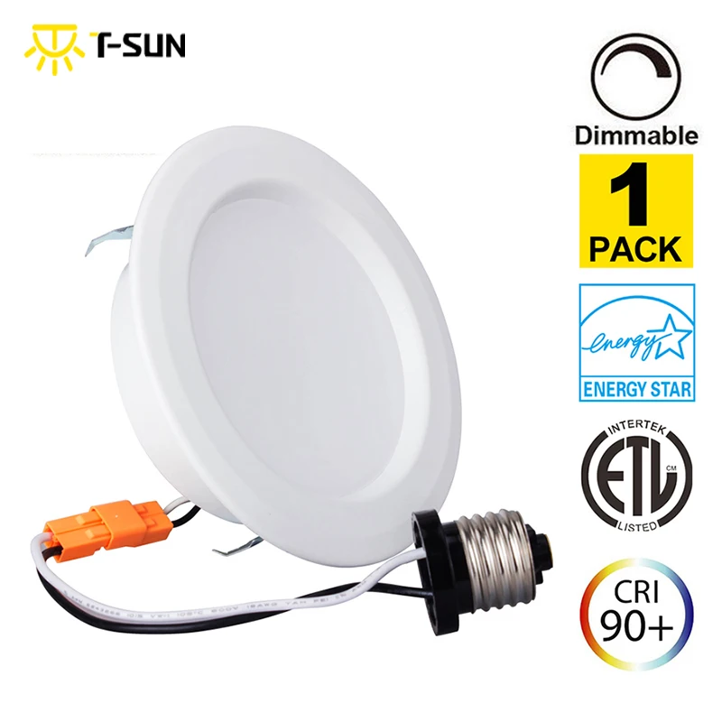 T SUNRISE 4 дюйма светодиодный светильник 11 Вт ТРИАК с регулируемой яркостью E26