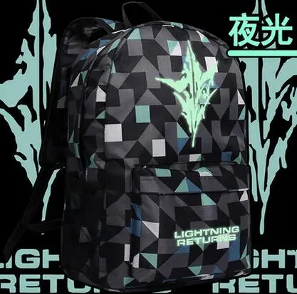Рюкзак Final Fantasy 15 для косплея мультфильм Оксфорд светящаяся школьная сумка
