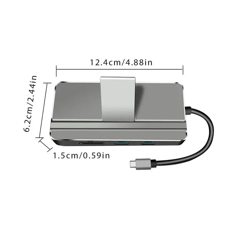 YC217 Hub 7 Port Adapter HDMI Low Temperature USB Computer Accessories for Type C Macbook | Мобильные телефоны и