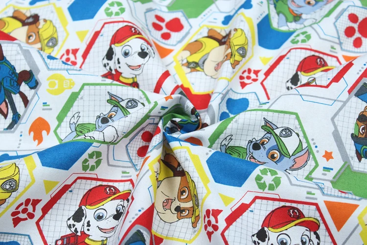 Lovely Toy dog Police Firehouse Dog cotton Fabric Child baby boy Diy Handmade Craft Bedding quilting 110*100cm | Дом и сад