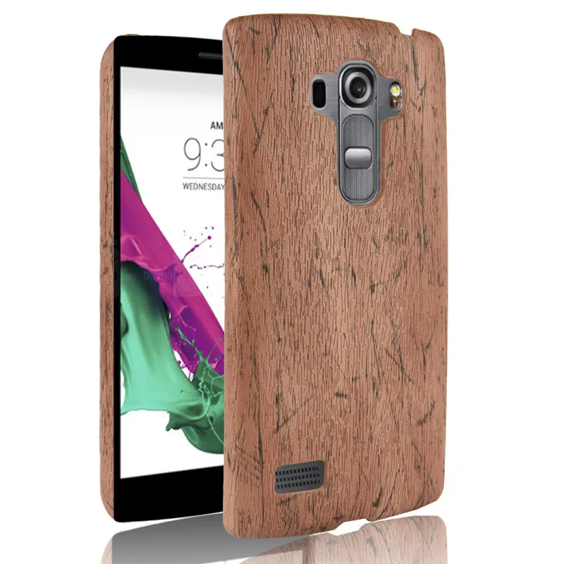 For LG G4S phone Case Hard PU Leather Luxury G4 Beat H735 H736 shell Thin Wood grain Back Cover bag Anti-shock |
