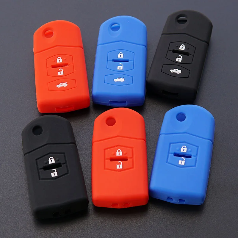 Силиконовый чехол брелок для ключей крышка крышки Mazda 2 3 5 6 CX5 CX M2 M3 M5 M6 откидной