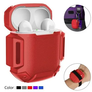 Красный Для Apple Airpods зарядный бокс силиконовый Bluetooth чехол для наушников Беспроводная гарнитура сумка портативный защитный чехол Аксессуары для кожи - Цвет: Красный