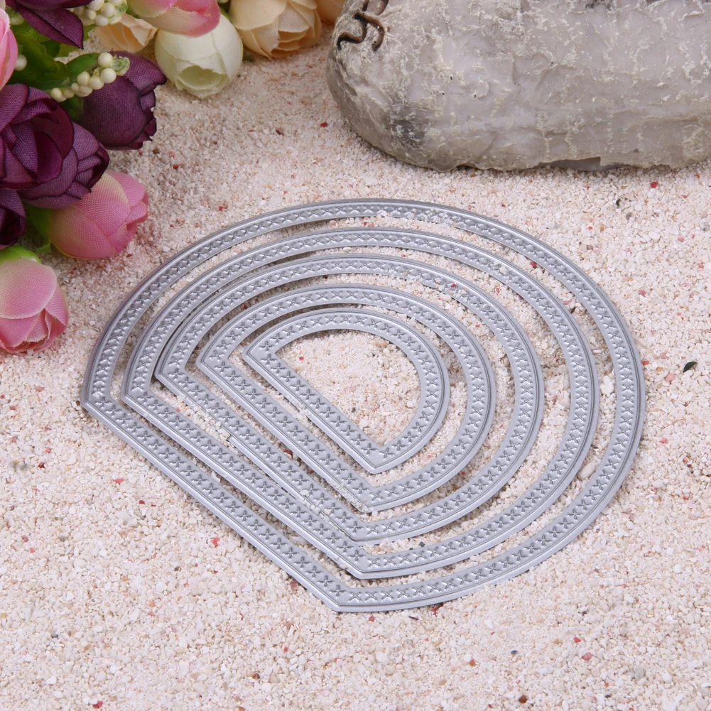 Полукруглые металлические пресс формы в форме Луны для изготовления карт 5 шт.|die