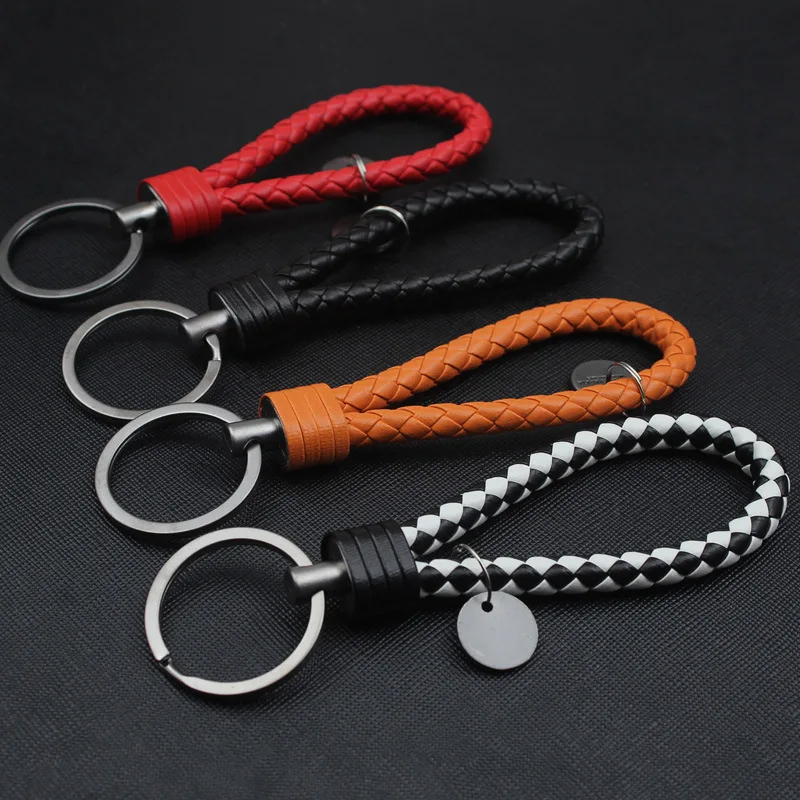 

16 Colors Fashion Original New Leather Keychain For Men Trinket Keyring Bag Car Key Holder Accessories keyring Souvenirs Gift