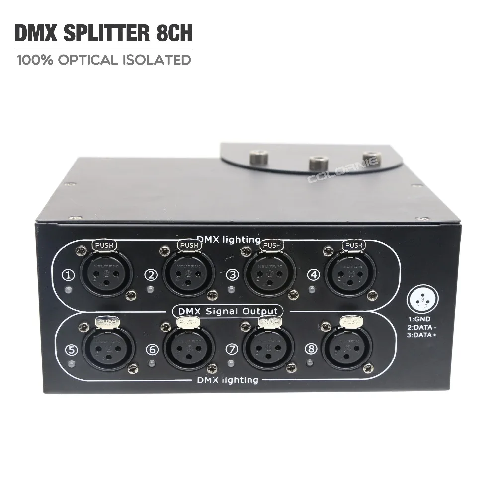 Сплиттер Dmx 8 Way Dmx512 сплиттер контроллера и крюк для сценического освещения|Эффект
