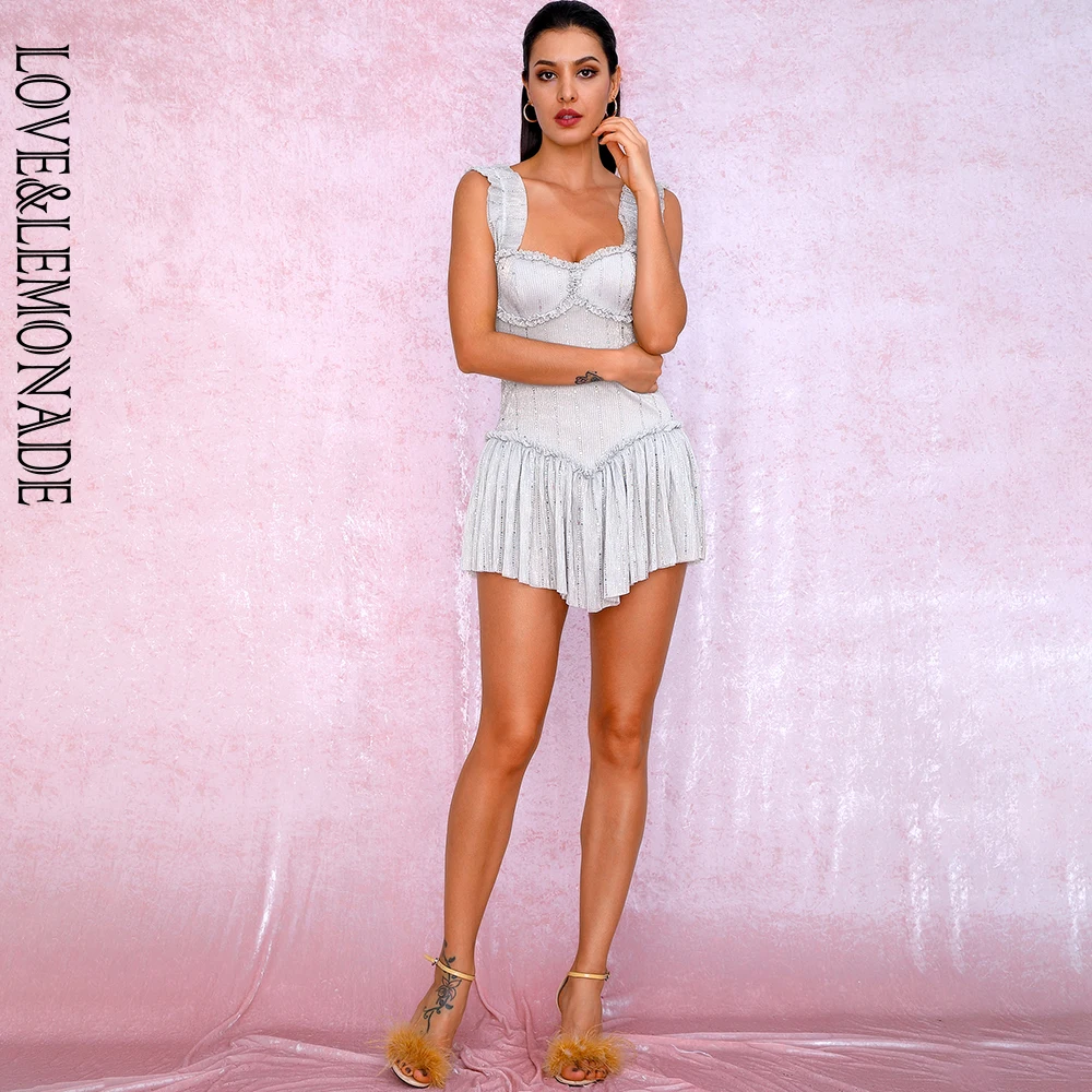 Серебряный топ труба слинг составный материал с пайетками обтягивающие