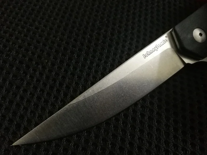 Stonewashed Blade Фирма jonnyjamie, тактический складной нож, Черная Ручка G10 с D2 стальным лезвием, военный тактический армейский нож, s EDC, шестерня, ручные инструменты - Цвет: Stonewashed Blade