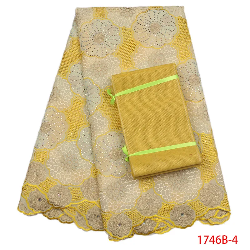 Hight Quality 2018 New Arrival Swiss Voile Lace Fabric Cotton With Sego Headtie For Women In Switzerland AMY1746B-1 | Дом и сад