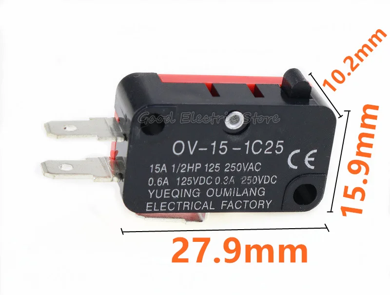 V-15-1C25 V-151-1C25/V-152-1C25/V-153-1C25/V-154-1C25/V-155-1C25/V-156-1C25/V-15-1C25/V-15-1B5/Мгновенный микро концевой выключатель - Цвет: V-15-1C25