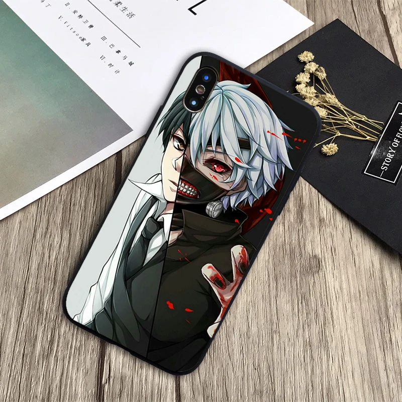 Чехол для телефона с японским Аниме Tokyo Ghoul Japan мягкий силиконовый черный чехол