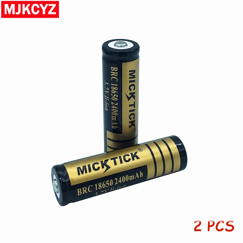 2 шт. 3.7 В 18650 2400 мАч micktick Батарея литиевых литий ионный Перезаряжаемые Ёмкость