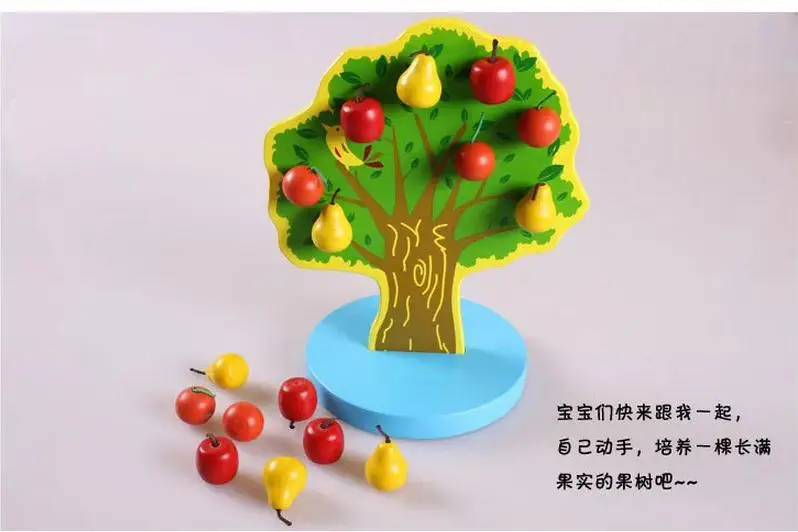 Baby Wooden Pretend Play Toys Kids Wood Apple Tree Happy Orchard Game Early Development and Mental Education Toy for Children | Игрушки и