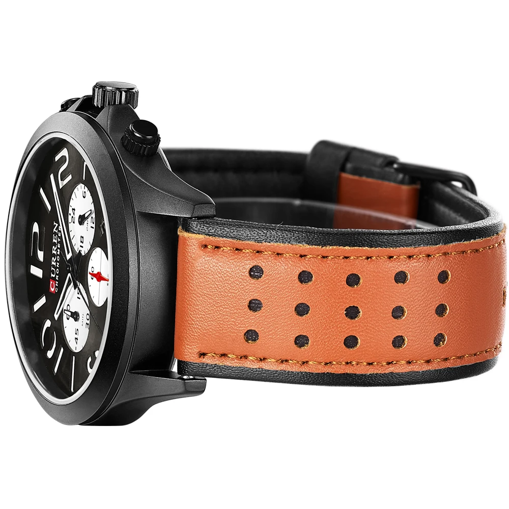 Часы CURREN Мужские кварцевые гонки с хронографом игровые светящиеся стрелки из