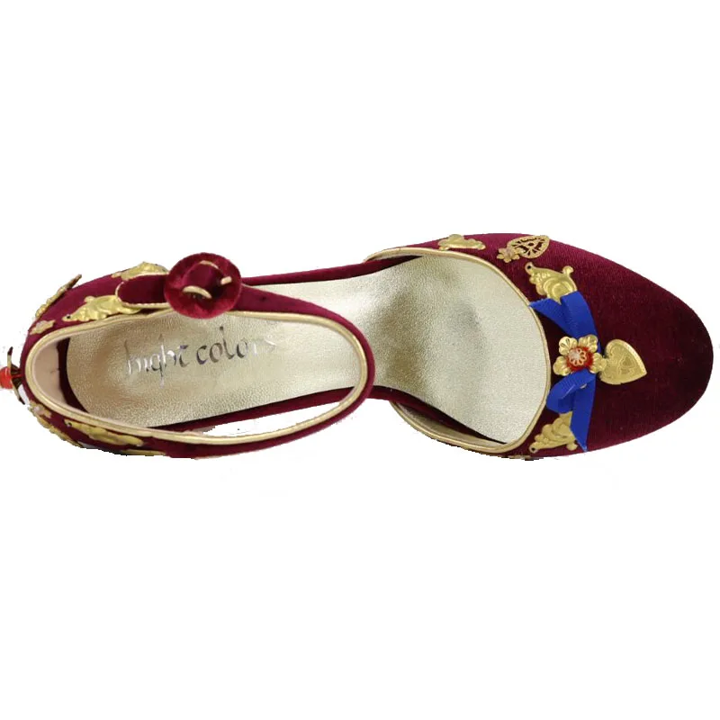 Роскошные бархатные туфли лодочки со стразами в стиле ретро тонкие Mary Jane с