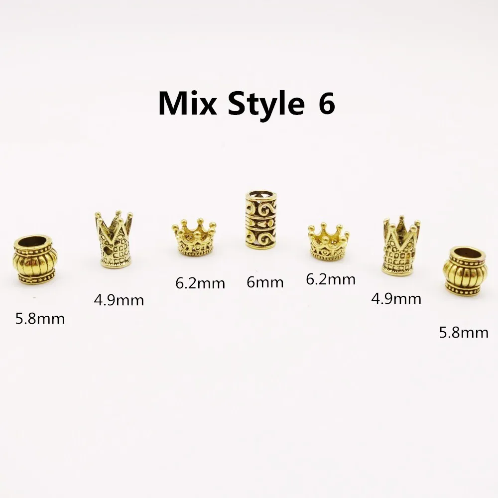 Mix Style 6 7 шт./упак. разных стилей viking, подвязанные лентой, с объемной волной, бороды, дредлоки, для увеличения объема, бусины кольца трубки для Аксессуары для волос - Цвет: Mix Style 6