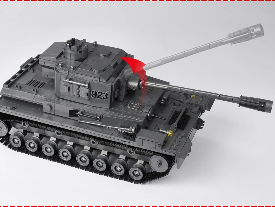 KAZI, большие танковые блоки Panzer IV, 1193 шт., строительные блоки, военный армейский конструктор, развивающие сборочные игрушки для детей, подарок