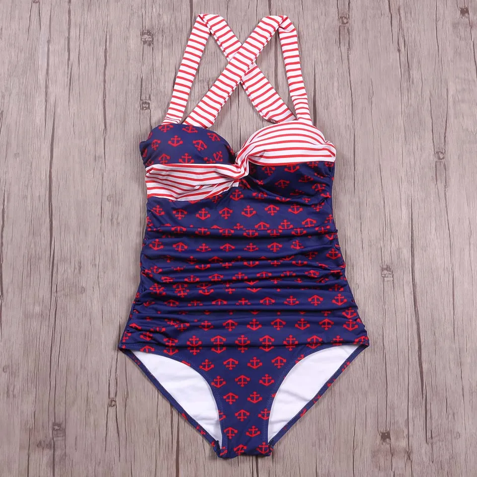 Женский купальник с принтом в стиле ретро SAMEGAME Летний Пляжный Купальник пуш-ап