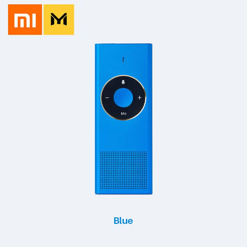 Синий Xiaomi Mijia moyu Konjac AI голосовой переводчик Pro 15 языков встроенный аккумулятор 900 мАч 7 дней в режиме ожидания 8 ч непрерывный перевод - Цвет: Синий