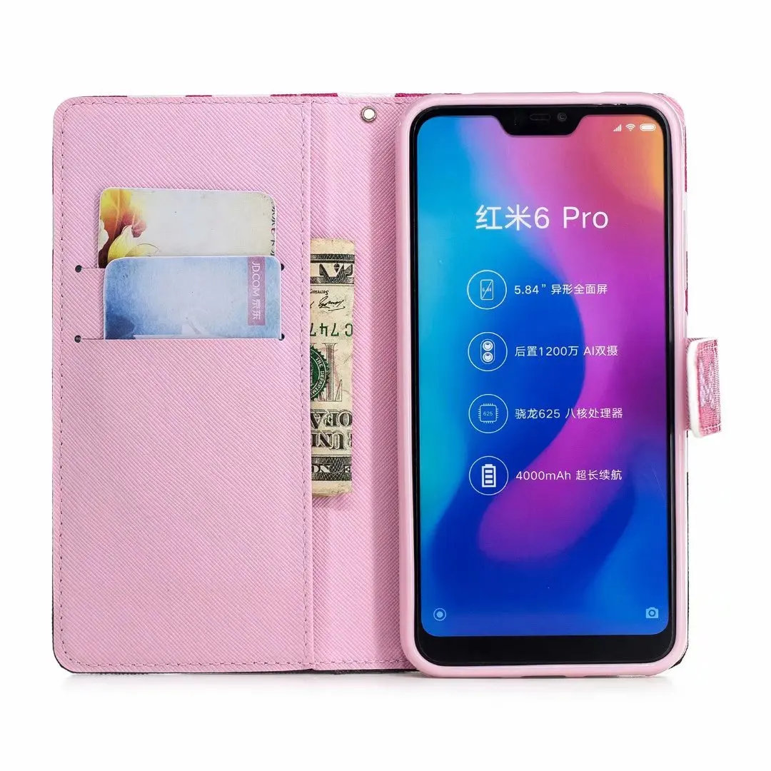 Кожаный чехол Бумажник для телефона Xiaomi Mi A2 6X 8 SE Lite S2 Redmi 6 Pro 6A F1 Note 7 книжка с