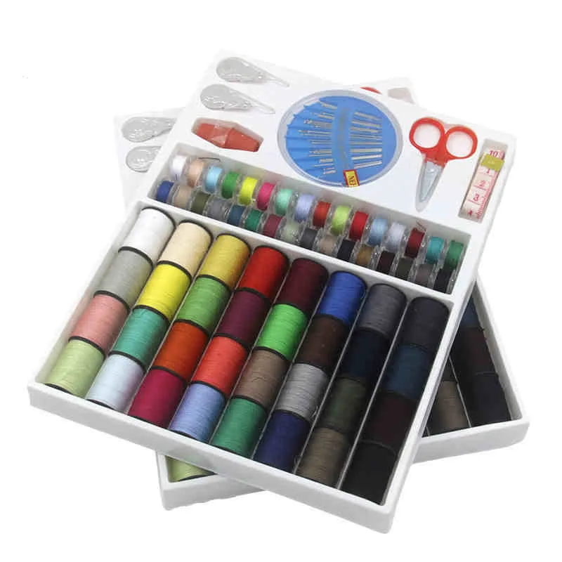 Шт. 100 шт. портативный Коробка для хранения дорожный набор швейный иглы мера Scissor