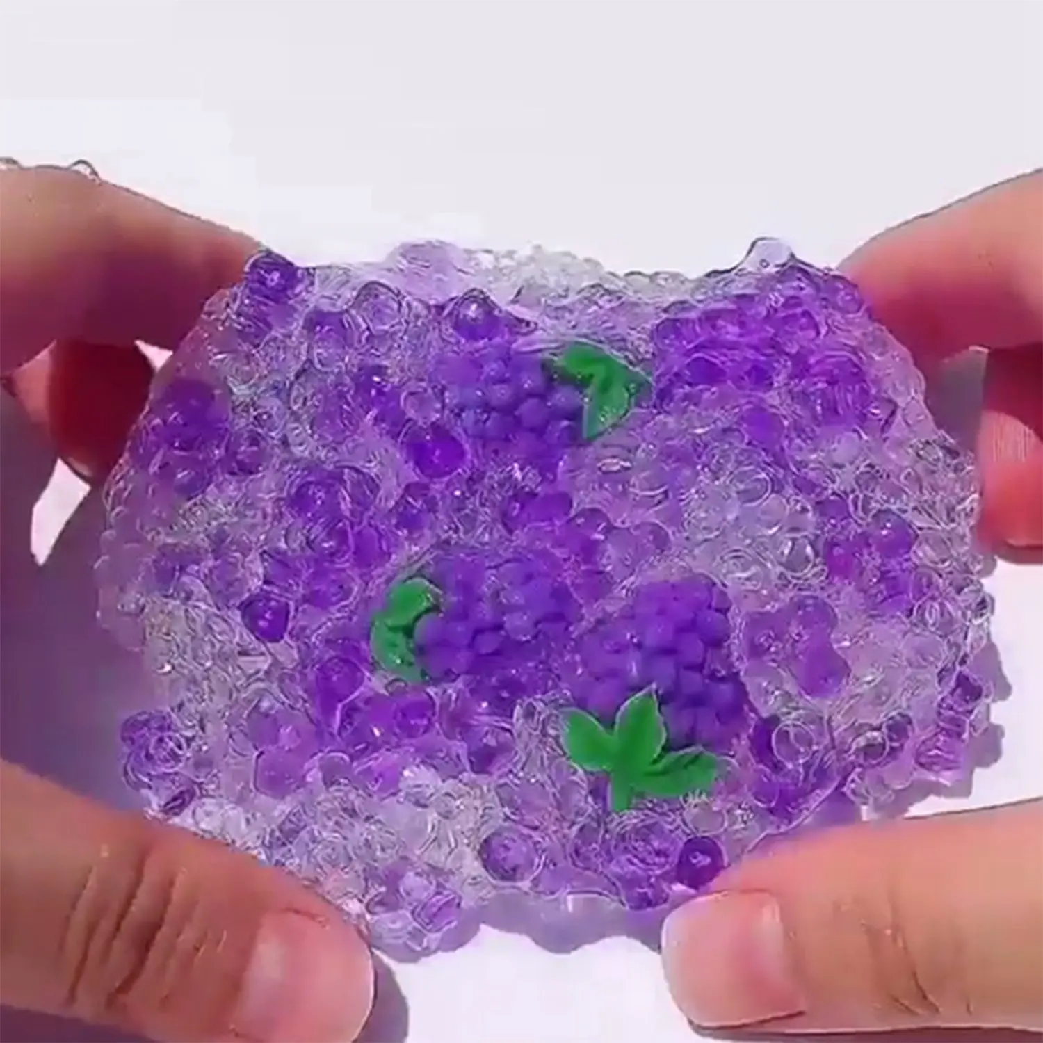 Слизи плоские бусины виноград Кристалл грязи DIY Пластилин тыкать грязью