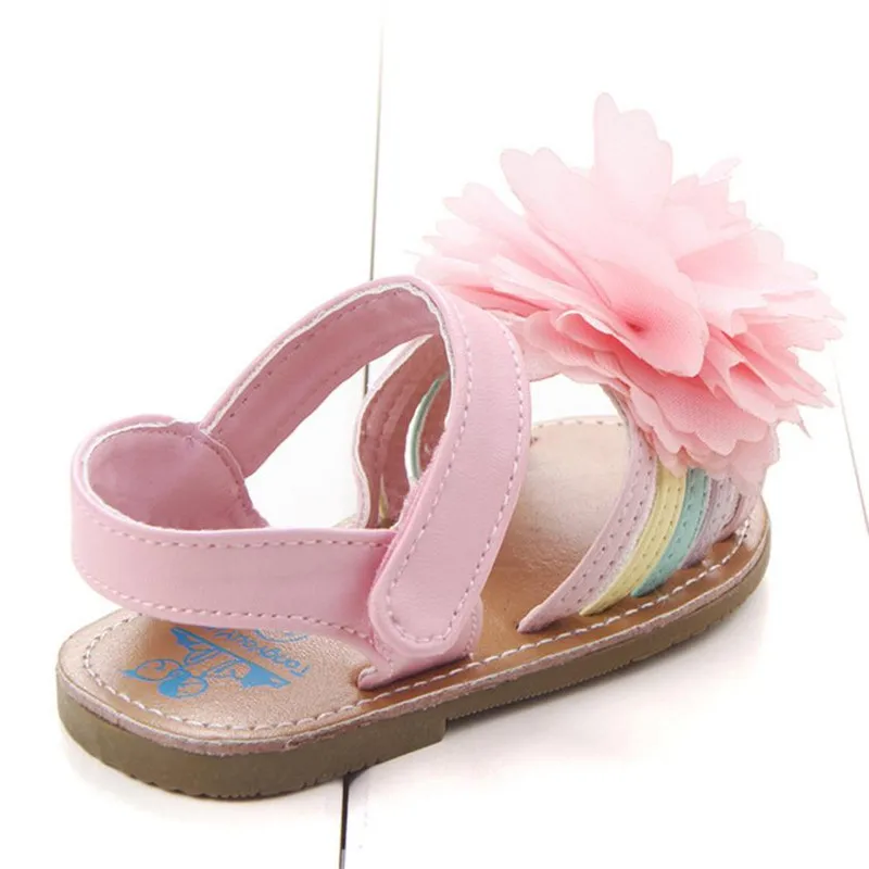 Детские сандалии с цветочным рисунком обувь для маленьких принцесс девочек sandalia