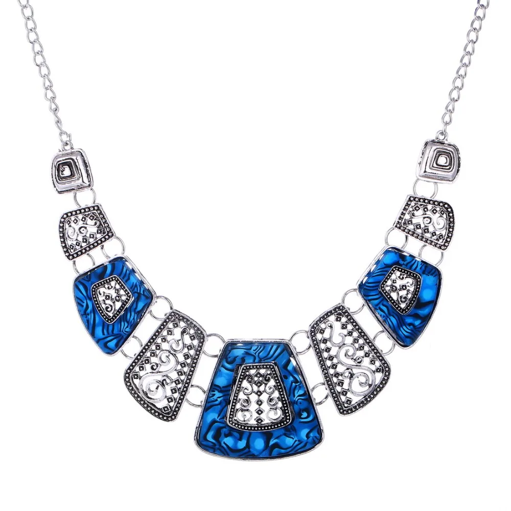 Модное ожерелье-чокер в богемном стиле винтажные ожерелья с посеребренными