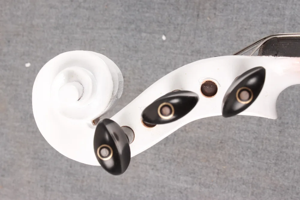 Белая 5 струн 4/4 электрическая скрипка из массива дерева тонкий звук 1 шт. товар