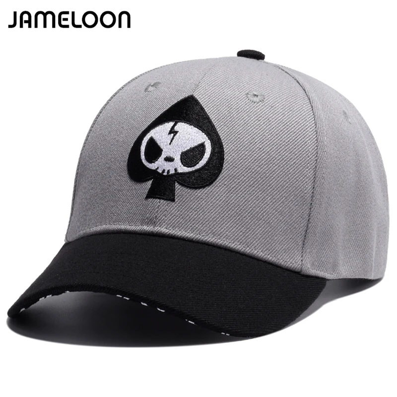 

Hard Material Hand Washable Tennis Trucker Sport Baseball Cap Skull Embroidery Bent Brim Sizable Traveling Traveler Snapback Hat