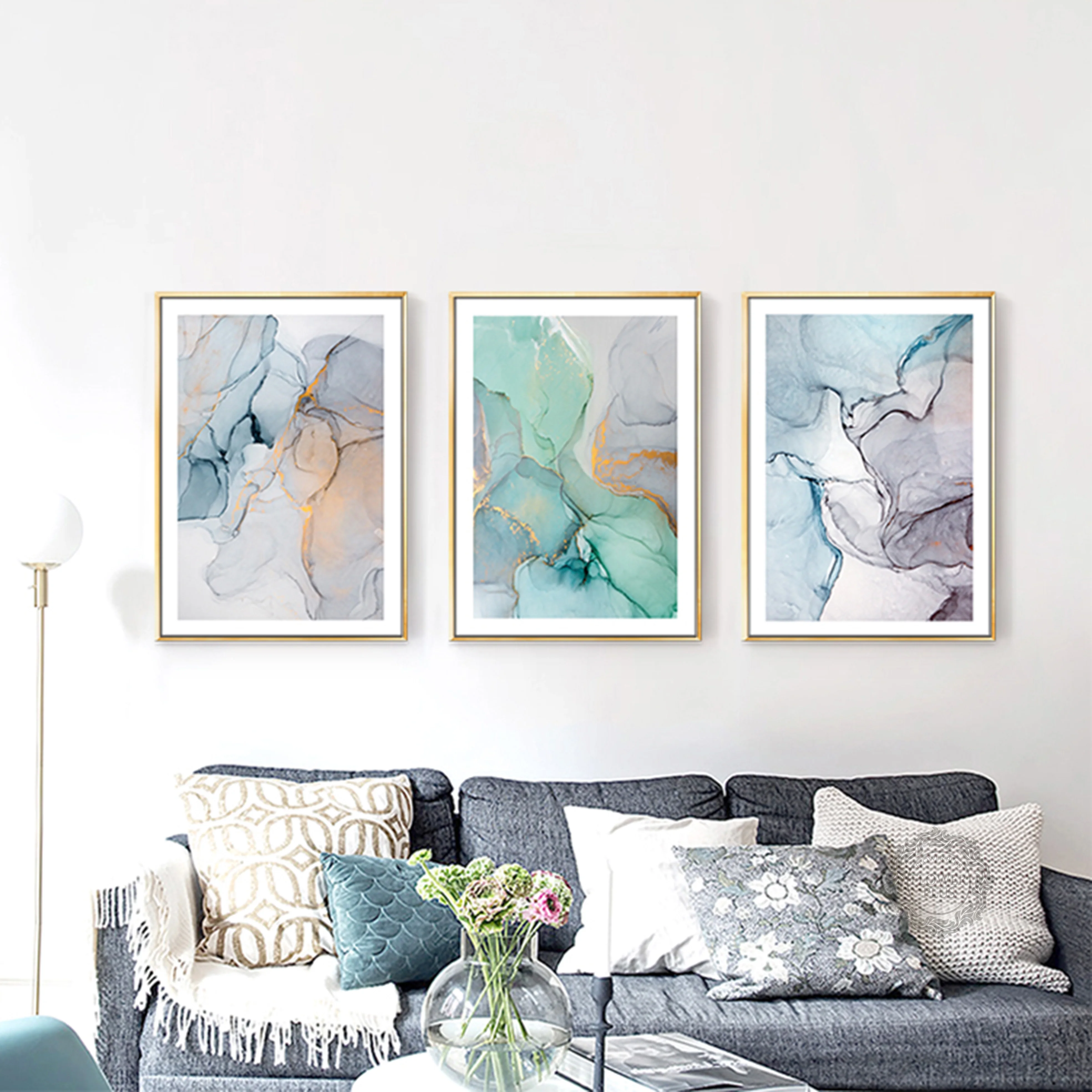

Abstract Flow Color Nordic Style Wall Art Canvas Poster and Print Canvas Painting Decorative Picture Home Decor quadro cuadros