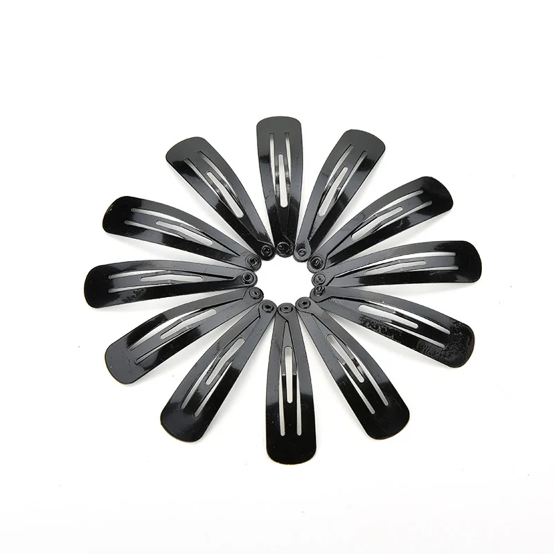 

100 Pcs/lot Kids Baby Headwear Accessories Women Girls hairgrips Hair Jewelry Snap Clips Barrettes Black hairpins Wholesale