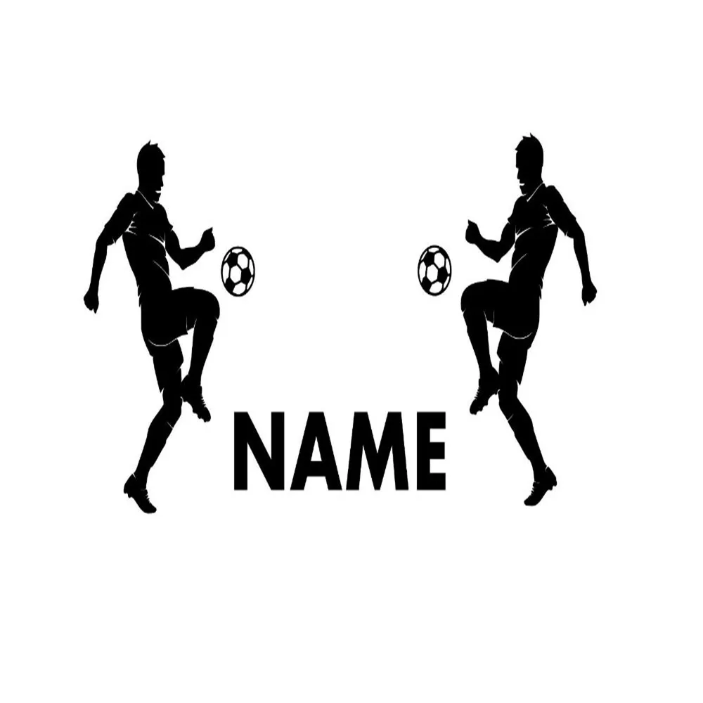 Персональная виниловая наклейка с именем на стену для мальчика комнаты спорта