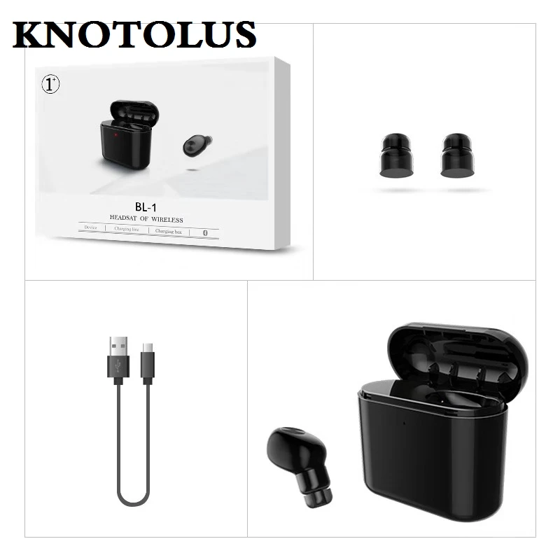 KNOTOLUS BL1 беспроводная гарнитура Bluetooth спортивные наушник мини невидимый гарнитуры