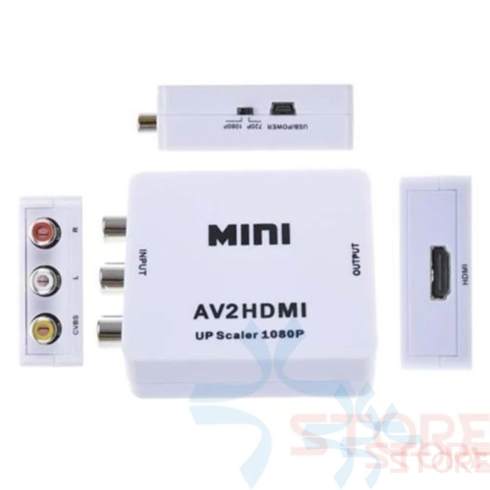 Композитный AV преобразователь Mini HDMI на 3RCA Fr TV/PC/PS3/Blue ray DVD 1080P для FPV самолета|fpv