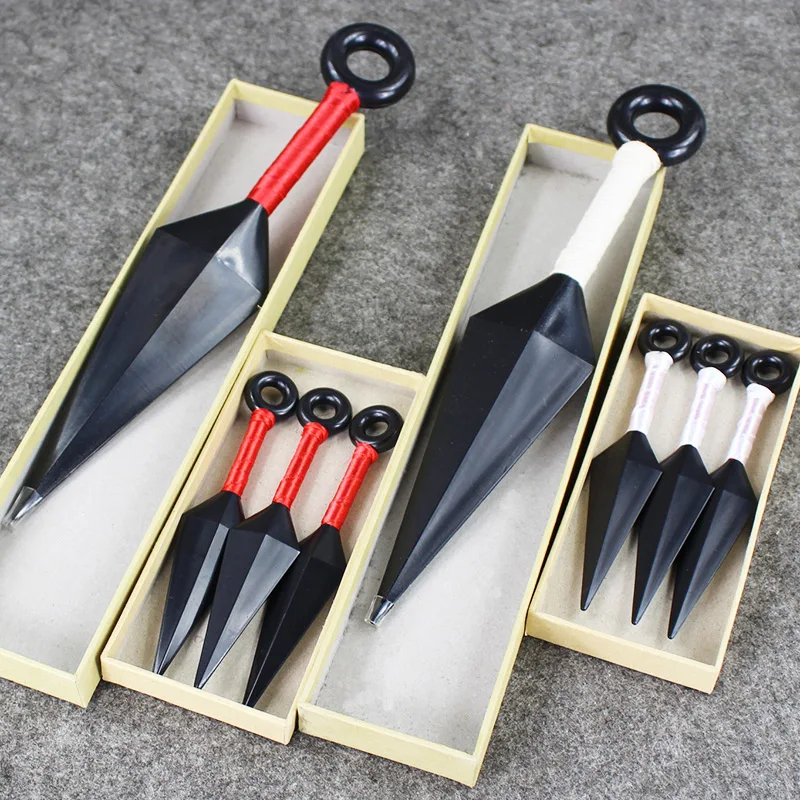 Deilara-Colgante de Shuriken Kunai, 4 estilos, 2 tama&ntilde;os, juguetes de PVC nuevos en caja, 13cm, 26cm-0