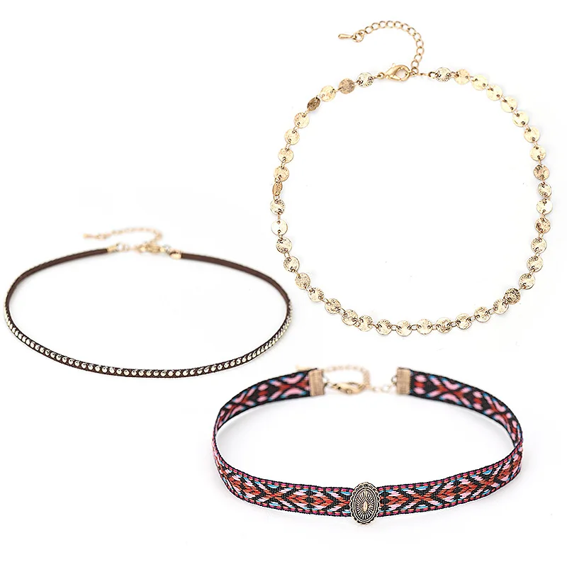 Women chocker 3 sets bohemia torques QM-YC15006 | Украшения и аксессуары
