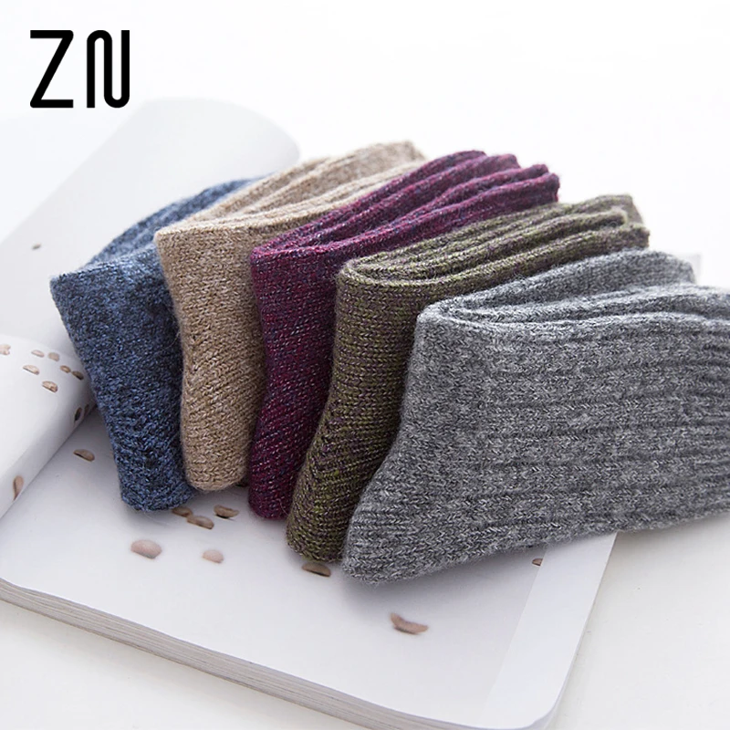 Супер Мягкий Ретро Double Иглы Толщиной Line мужские Носки Теплые толстая Кашемир