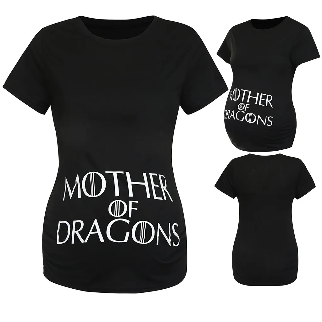 2019 Black Maternity Vest Clothes Letter Printed Pregnancy Short Sleeve Tank Tops Blouse Summer Women Pregnant Tee |