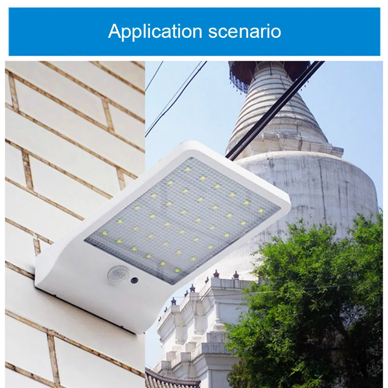 36/48 Светодиодная лампа с датчиком движения на солнечных батареях