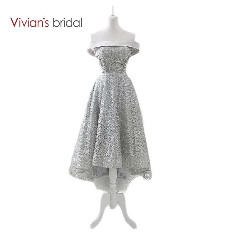 Vivian's Bridal спереди короткое длинное сзади платье для выпускного вечера Вечернее